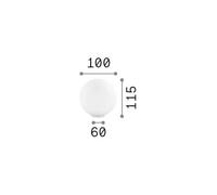 Ideal Lux Mapa table lamp, Ø 10 cm, opal glass, white, globe
