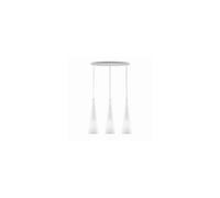 Ideal Lux Milk 3 Light Hanging Ceiling Pendant Light White, E27