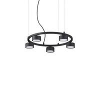 Ideal Lux Minor Indoor 5 Lights Circular Ceiling Pendant Lamp Black