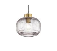 Ideal Lux Mint-2 Indoor Glass Domeceiling Pendant Lamp 1 Light Smokey, E27