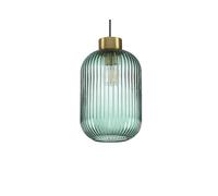 Ideal Lux Mint-3 Single Light Ceiling Pendant in Brass and Green Finish