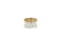 Ideal Lux Moonlight 12 Light Large Semi Flush Ceiling Pendant Gold, G9