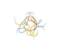 Ideal Lux Multiflex 8 Light Semi-Flush Ceiling Fitting in Multi-Coloured Finish