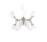 Nodi Bianco 9 Light Small Molecular Ceiling Pendant Chrome E14 Netlighting Grey One Size