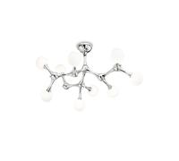 Ideal Lux Nodino 9 Light Medium Multi Arm Ceiling Flush Light Chrome, G9