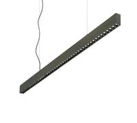 Ideal Lux Office 3000K LED Ceiling Pendant in Black Finish