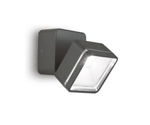 Ideal Lux Omega Square 4000K LED Outdoor Wall Spotlight in Anthracite Grey Finish