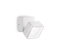 Ideal Lux Omega Square Single Spotlight White Ip54 4000K
