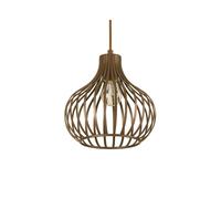 Ideal Lux Onion Single Light Small Ceiling Pendant in Brown Finish