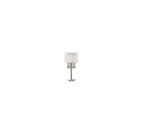 Luminosa Lighting Luminosa Opera 1 Light Table Lamp Chrome, White, Crystal With White Shade, E27