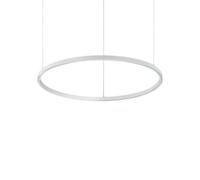 Ideal Lux Oracle Slim 70cm Round 4000K LED Ceiling Pendant in White Finish