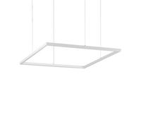 Ideal Lux Lighting Oracle Decorative Square Integrated Pendant Light White, 3000