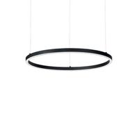 Ideal Lux Oracle Slim 70 Round 3000K LED Ceiling Pendant In Black Finish