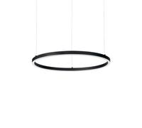 Ideal Lux Oracle Slim 50 Round 3000K LED Ceiling Pendant In Black Finish