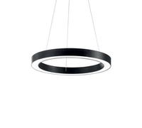 Ideal Lux Oracle Round 50 LED Ceiling Pendant In Black Finish