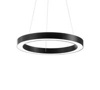 IDEAL LUX Oracle LED pendant light, Ø 70 cm, black, 3,000 K