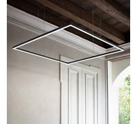 Ideal Lux Oracle Slim LED pendant light, 90 x 90 cm, black, 3,000 K
