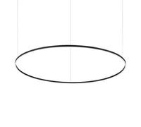 Luminosa Lighting Luminosa Oracle Slim Non-Dim Round 150Cm Integrated Led Pendant Ceiling Light Black, 4000K