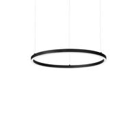 Luminosa Lighting Luminosa Oracle Slim Non-Dimmable Round 50Cm Integrated Led Pendant Ceiling Light Black, 4000K
