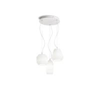 Ideal Lux Origami 3 Light Cluster Pendant In White Finish