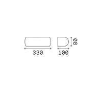 Ideal Lux outdoor wall light Giove, grey, aluminium, up/down