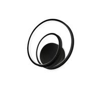Luminosa Lighting Luminosa Oz Dimmable Swirl Integrated Led Wall Lamp Black, 3000K