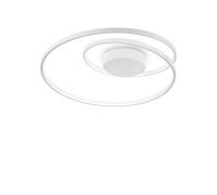 Oz LED Decorative Swirl Integrated LED Semi Flush Light White 3000K Netlighting White One Size