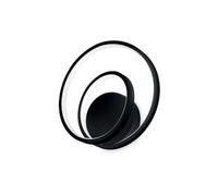 Ideal Lux Lighting oz Led Decorative Swirl Integrated Led Wall Light Black, 3000