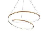 Ideal Lux Oz Led Decorative Swirl Integrated Pendant Light Gold, 3000K