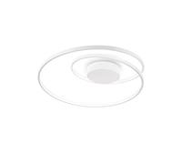 Oz LED Decorative Swirl Integrated LED Semi Flush Light White 3000K Netlighting White One Size