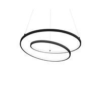Oz LED Decorative Swirl Integrated Pendant Light Black 3000K Netlighting Black One Size