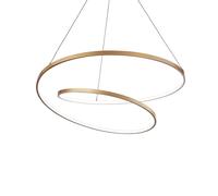 Ideal Lux Oz LED pendant light Ø 80 cm, brass