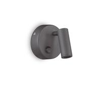 Ideal Lux Page Round LED Wall Spotlight in Matt Black Finish