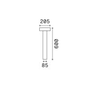 Ideal Lux Tesla 4 light Small outdoor post light in anthracite grey finish