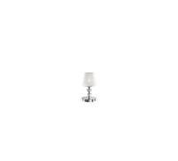 Luminosa Lighting Luminosa Pegaso 1 Light Large Table Lamp Chrome, White, Crystal With Organza Shade, E14