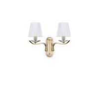 Pegaso 2 Light Candle Wall Light Satin Brass Netlighting Yellow One Size