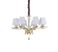 Pegaso 8 Light Multi Arm Pendant Light Satin Brass Netlighting Yellow One Size