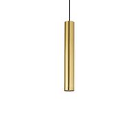Ideal Lux pendant light, brass-coloured, Ø 6 cm, metal