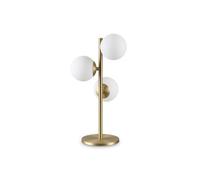 PERLAGE 3 Light Globe Table Lamp Brass NonDim Netlighting Yellow One Size