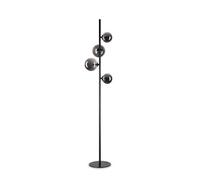 PERLAGE 4 Light Multi Arm Floor Lamp Black InBuilt Switch NonDim Netlighting Black One Size