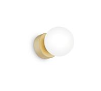 Luminosa Lighting Luminosa Perlage Wall Lamp Brass, With Glass Shade