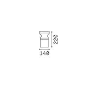 Ideallux Ideal Lux pillar light Torre anthracite aluminium height 22 cm