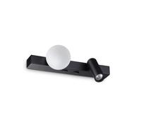 Ideal Lux Ping Pong Reading Wall Light Black 3000K