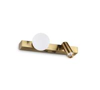 Ideal Lux Ping Pong Reading Wall Light Brass 3000K