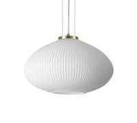 Ideal Lux Plisse Globe Dome Pendant Ceiling Light Brass 45Cm