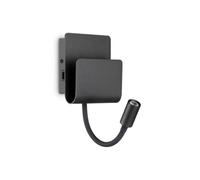 Ideal Lux Lighting Probe Integrated Led Indoor Reading Wall Lamp 1 Light Black 3