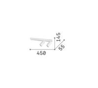 Ideal Lux Profilo 2 Light Twin Ceiling Spotlight White