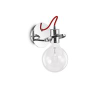 Ideal Lux Radio Single Light Wall Fitting in a Chrome Finish