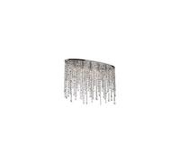 Ideal Lux Lighting Rain Clear 5 Light Large Ceiling Flush Light Chrome, E14