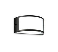 Ideal Lux Rex-1 Outdoor Flush Wall Lamp Black Ip44